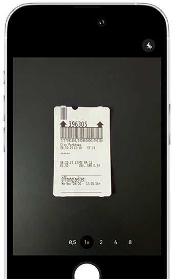 Schritt 1: Digitale Auslagen mit dem Smartphone erfassen